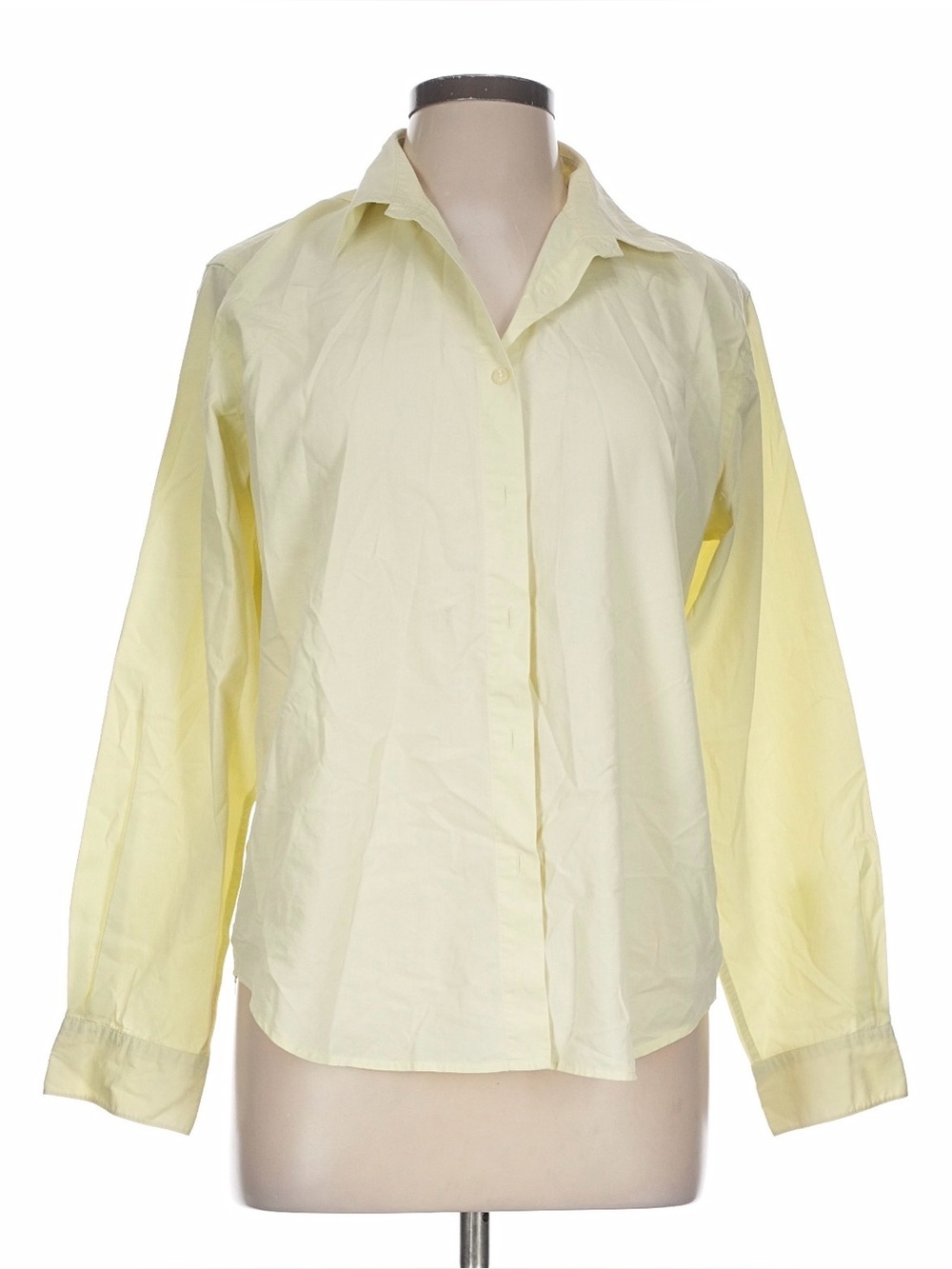 LandsEnd Light Yellow Button-Up Shirt